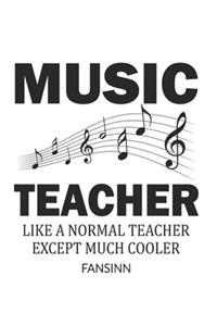Funny Music School Teacher Notebook
