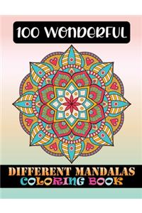 100 Wonderful Different Mandalas Coloring Book