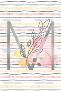 Food and Exercise Journal with Monogram Letter M