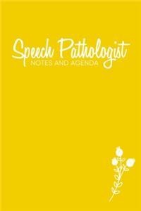 2020 Speech Pathologist Notes and Agenda