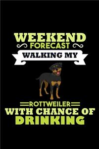 Weekend Forecast Walking My Rottweiler With Chance Of Drinking