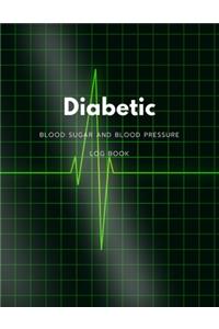 Diabetic Blood Sugar and Blood Pressure Log Book