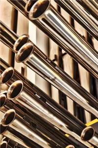 Shiny Brass Pipes of a Church Organ Journal
