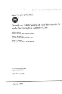 Directional Solidification of Pure Succinonitrile and a Succinonitrile-Acetone Alloy