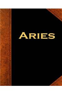 Aries Zodiac Horoscope Vintage School Composition Book 130 Pages