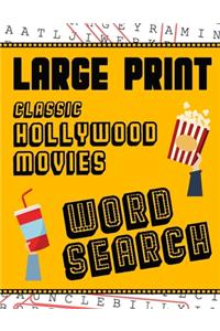 Large Print Classic Hollywood Movies Word Search