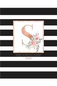 Weekly & Monthly Planner 2019