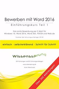 Bewerben mit Word 2016 - Einführungskurs Teil 1