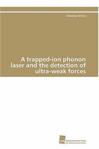 A trapped-ion phonon laser and the detection of ultra-weak forces