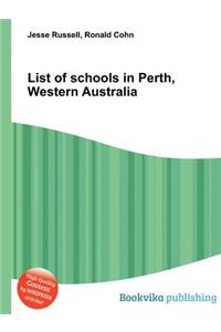 List of Schools in Perth, Western Australia