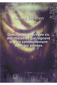 Description Abbrégée Sic Des Maladies Qui Regnent Le Plus Communément Dans Les Armées