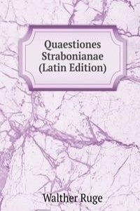 Quaestiones Strabonianae (Latin Edition)