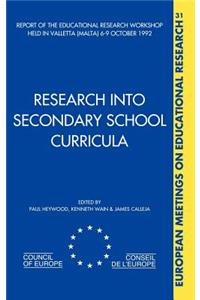 Research Into Secondary School Curricula