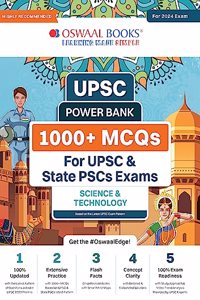 Oswaal UPSC Power Bank:1000+ MCQs for UPSC and State PSCs Exams Science & Technology (For 2024 Exam)