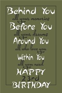 Behind You All Your Memories Happy 23rd Birthday