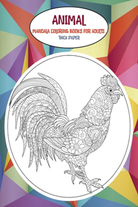 Mandala Coloring Books for Adults Thick paper - Animal