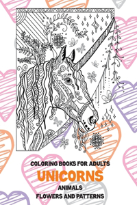 Coloring Books for Adults Flowers and Patterns - Animals - Unicorns