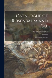 Catalogue of Rosenbaum and Co.