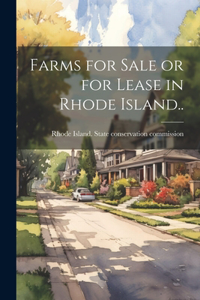 Farms for Sale or for Lease in Rhode Island..