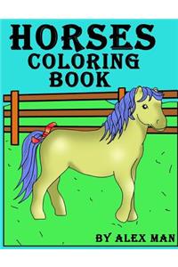 Horses Coloring Book