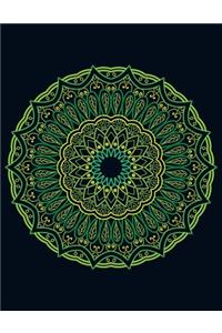 Floral Mandala Notebook Journal 8.5X11 Lined 120 Pages