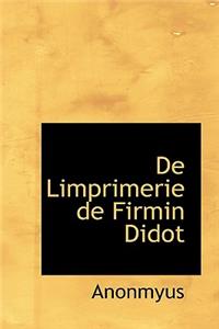 de Limprimerie de Firmin Didot