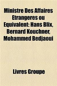 Ministre Des Affaires Etrangeres Ou Equivalent