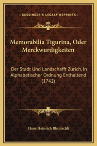 Memorabilia Tigurina, Oder Merckwurdigkeiten