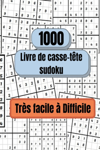 1000 puzzles Sudoku très faciles à difficiles
