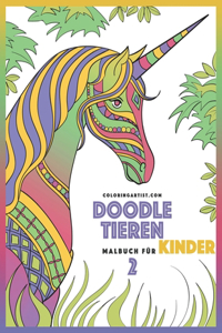 Doodle Tieren Malbuch für Kinder 2