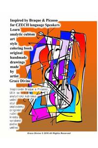 Inspired by Braque & Picasso for Czech Language Speakers Learn Analytic Cubism Art Style Coloring Book Original Handmade Drawings Made by Artist