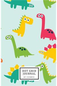 Dot Grid Journal: 2017 Journal Notebook, Bullet Journal, 122 Pages 5.5x8.5 Happy Dinosaur in Dinotopia