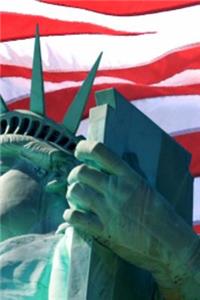 Patriotic Journal Statue of Liberty Waving Flag USA