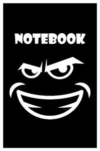 Black Evil Smiling Notebook Gift