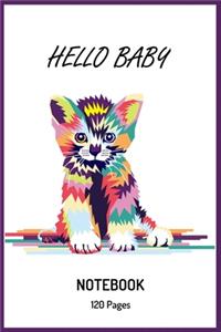 hello baby cute colorfull cat