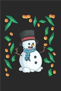Christmas Snowman Rain Money Notebook