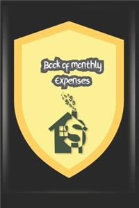 Book of monthly expenses