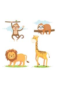 Tropical Animal Collection - Blank Lined Notebook