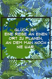 Glück ist, eine Reise an einen Ort zu planen, an dem man noch nie war.