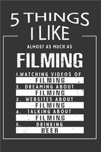 5 Things I Like Almost As Much As Filming Watching Videos Of Filming Dreaming About Filming Websites About Filming Talking About Filming Drinking Beer