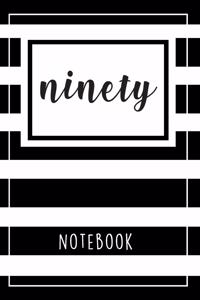 Black And White Striped Notebook