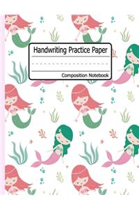 Handwriting Practice Paper-Mermaid