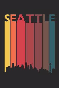 Seattle Skyline Notebook - Seattle Gift - Vintage Seattle Pride Journal - Skyline Diary for Friends And Family From Seattle