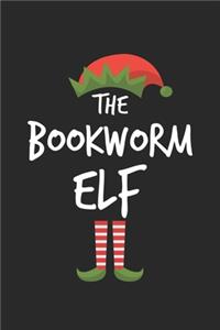 Funny Bookworm Elf Christmas Notebook Gift