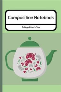 Composition Notebook College Ruled - Tea