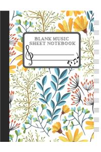 Blank Music Sheet Notebook