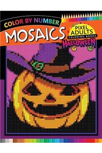 Halloween Mosaics Pixel Adults Coloring Books