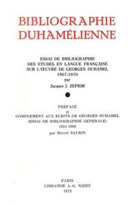 Bibliographie Duhamelienne