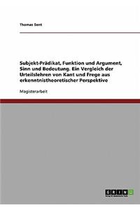 Subjekt-Prädikat, Funktion und Argument, Sinn und Bedeutung