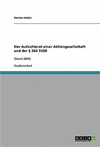 Aufsichtsrat einer Aktiengesellschaft und der § 266 StGB